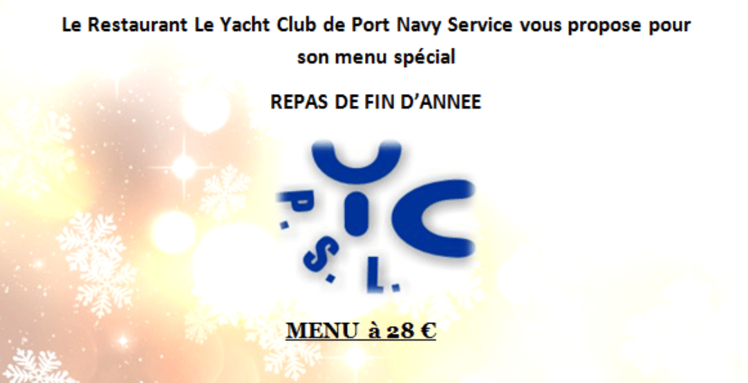 Port Navy Service - Menu du restaurant